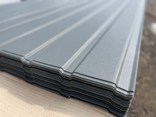 TRAPÉZLEMEZ T8 EGYOLDALAS MATT ANTRACIT RAL 7016 SZÍNBEN 1180 mm széles