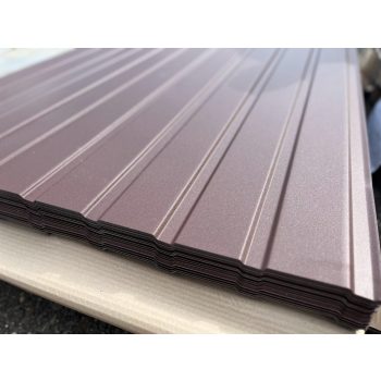   TRAPÉZLEMEZ T8 EGYOLDALAS CSOKIBARNA MATT 8017 SZÍNBEN 1180 mm széles