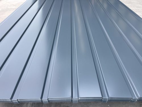 TRAPÉZLEMEZ T8 EGYOLDALAS 0,4 mm FÉNYES  ANTRACITSZÜRKE RAL 7016 SZÍNBEN 1180x1800 