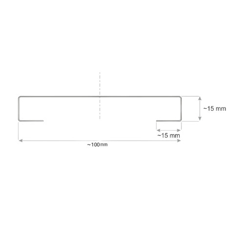 CESAR KERÍTÉSLÉC C PROFIL 10 cm FEKETE - Normál kivitel (2 oldalon festett) 100 cm hosszú