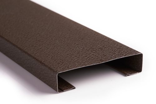 CESAR KERÍTÉSLÉC C PROFIL 14 cm SZÜRKÉSBARNA - Prémium kivitel (1 oldalon festett) 150cm hosszú