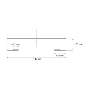   CESAR KERÍTÉSLÉC C PROFIL 14 cm FEKETE - Prémium kivitel (2 oldalon festett)