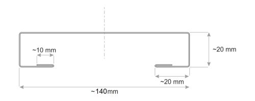 CESAR KERÍTÉSLÉC C PROFIL 14 cm FEKETE - Prémium kivitel (2 oldalon festett) 150cm hosszú