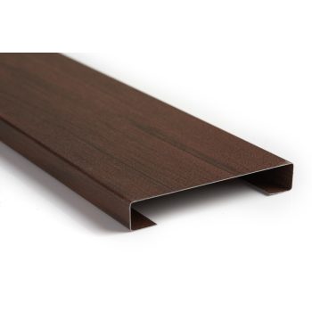   CESAR KERÍTÉSLÉC C PROFIL 14 cm DIÓ - Normál kivitel (2 oldalon festett)- Egyedi méret