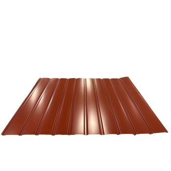   TRAPÉZLEMEZ T8 EGYOLDALAS 0,35 mm FÉNYES OXIDVÖRÖS RAL 3009 SZÍNBEN 1180 mm széles