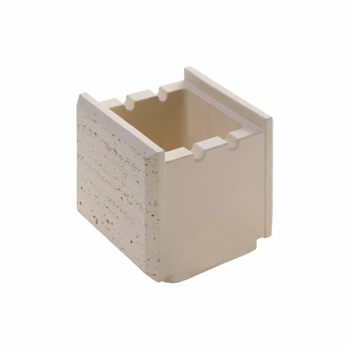 Kerítéskő Dekor Zsalukő Travertin 20x20 (feles elem) - smoke