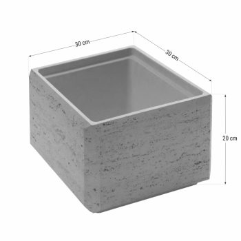 Kerítéskő Dekor Oszlop Zsalukő Travertin 30x30 - silver